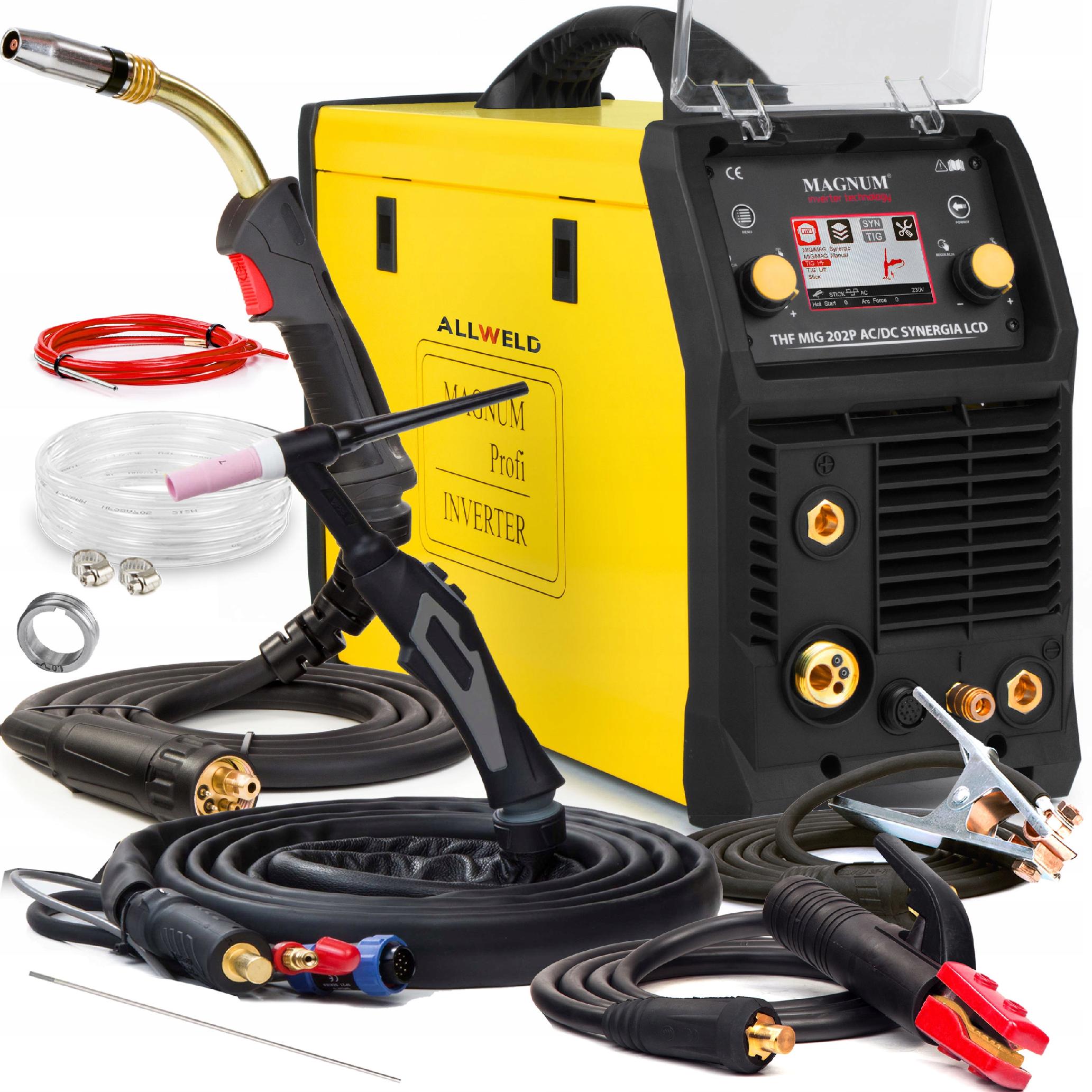 Invertorová Svářečka Invertorová Magnum Thf Mig 202P Mma Tig Ac DC 200A 230V