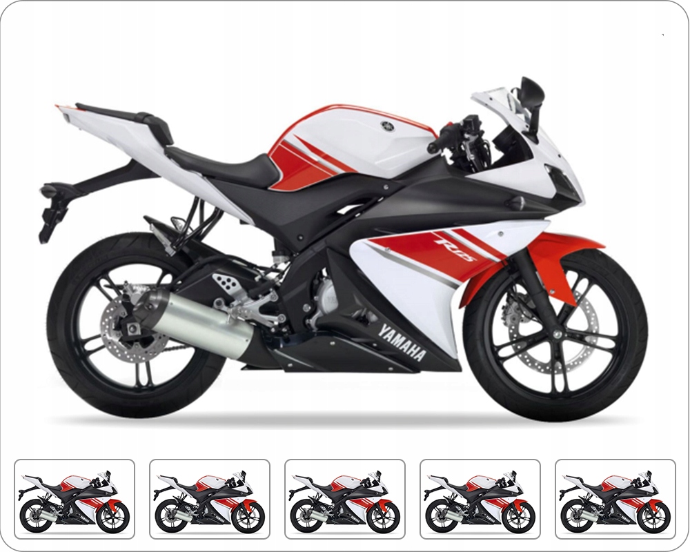 Nálepky Juula Na Motocykel Pre Yamaha Yzf 125 R 2008 Biela