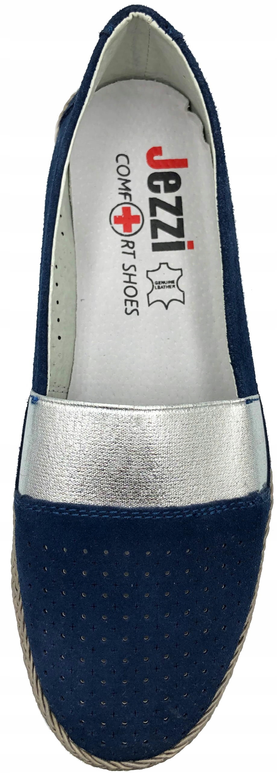 SKÓRZANY MOKASYN AŻUROWY WSUWANY JEZZI GRANAT 37 Rozmiar 37