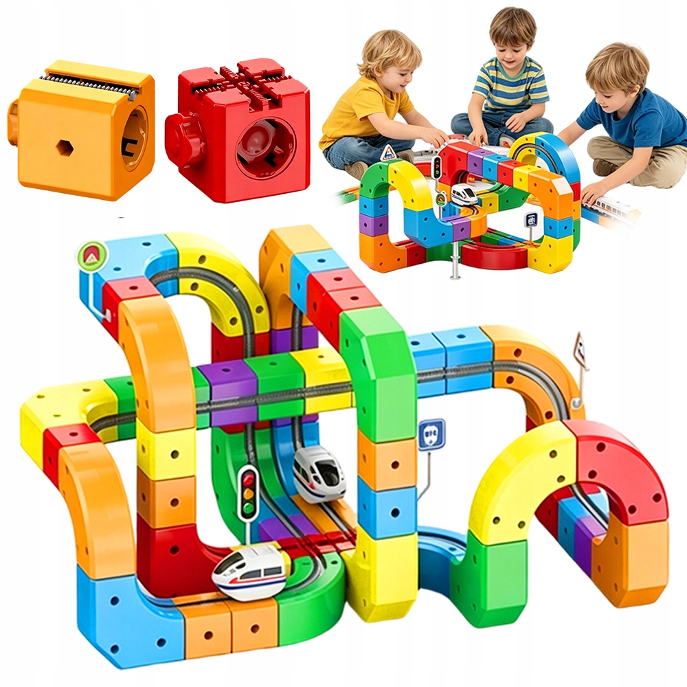 Magiczny Tor 3D Nowoczesna Zabawka Tor Kolejowy Rozszerzalny Dla Dzieci