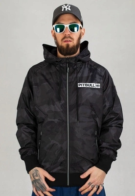 Pit Bull Jarní bunda Athletic Logo černá camo