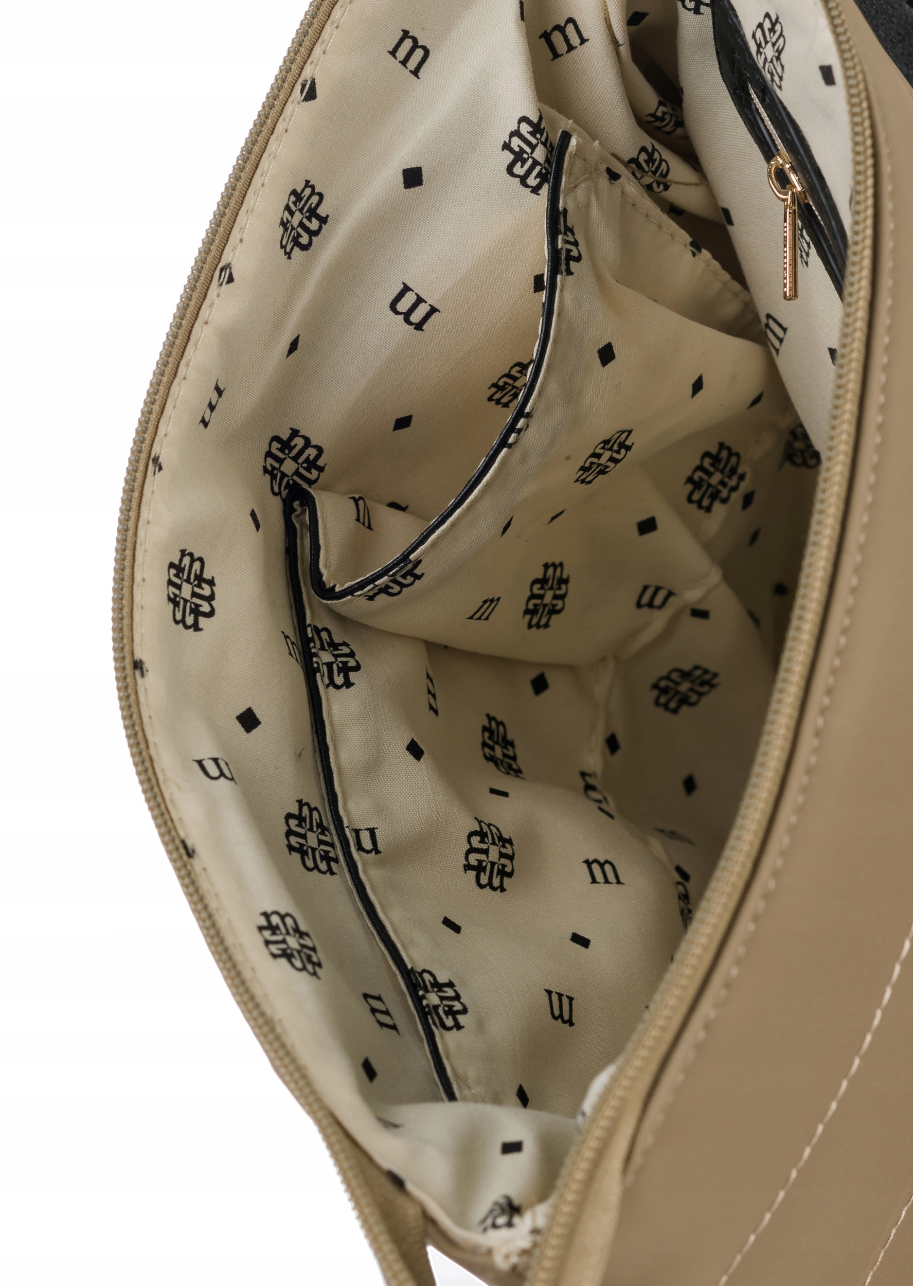 PIKOWANA TOREBKA LISTONOSZKA MONNARI + PORTMONETKA BEŻOWA WODOODPORNA Materiał dominujący skóra ekologiczna