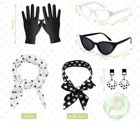 STRÓJ PRZEBRANIE DLA KOBIET DAMSKIE AKCESORIA W STYLU LAT 50 RETRO DAMA BAL EAN (GTIN) 7812031519