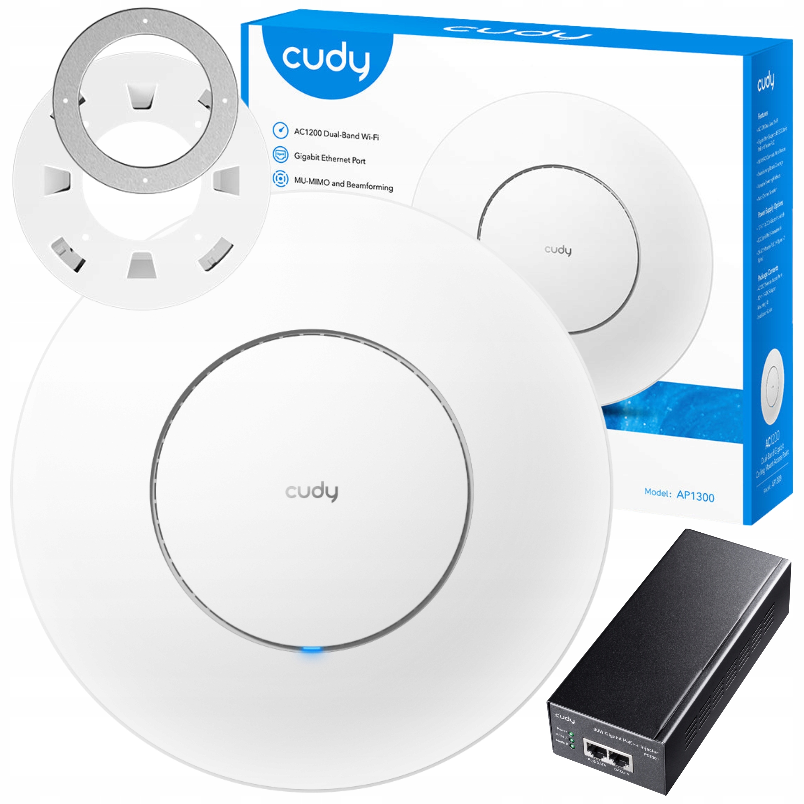 Punkt dostępowy Access Point Wi-Fi 5 Cudy AP1300_P 5GHz repeater sufitowy