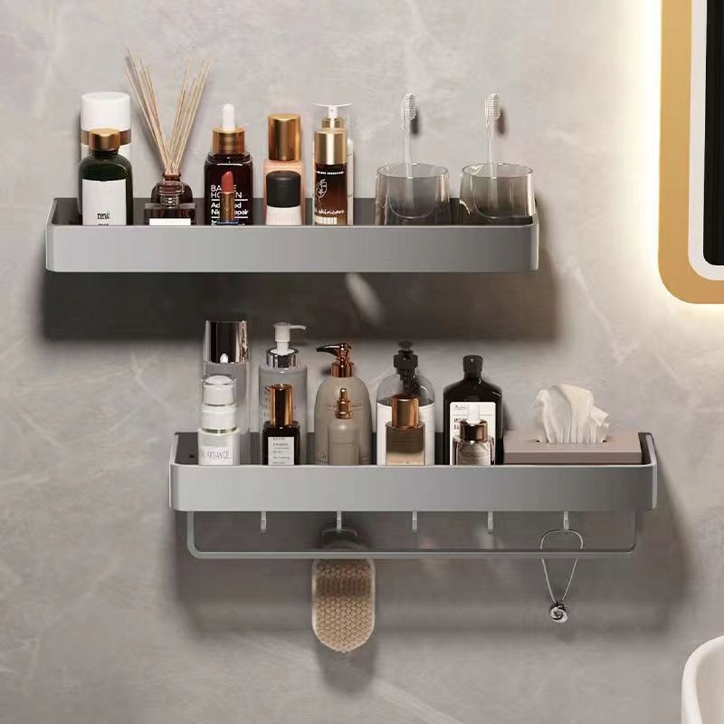 

Półka łazienkowa pod prysznic z hakiem szary 2szt