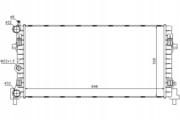 Nissens Chladič Vody Audi A1 1.4 Tfsi (8X1. 8XK.