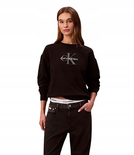 Calvin Klein Černá Mikina Z Bavlny S Logem 3XS J5C