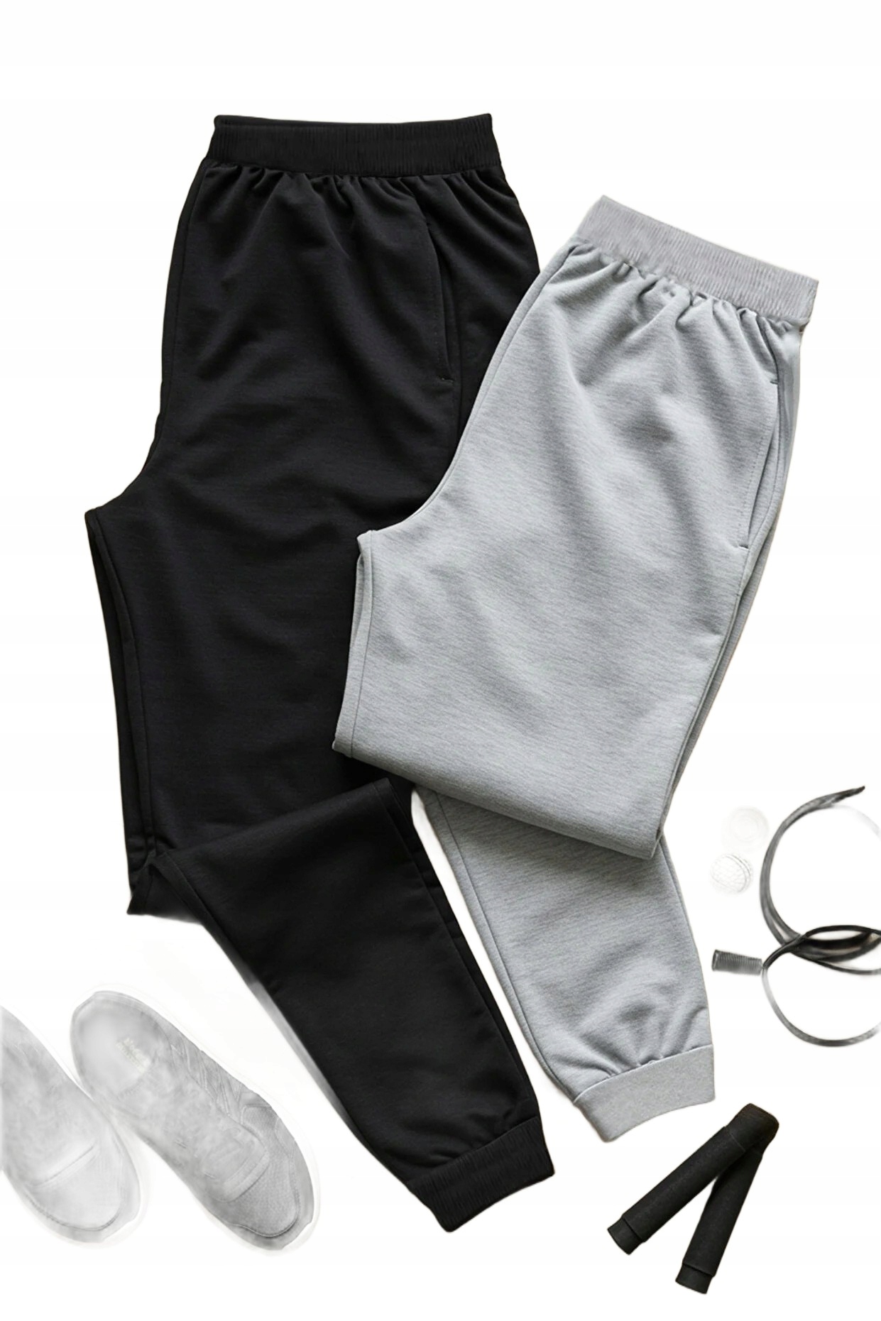 Trendyol Pánské Tepláky S Manžetou, Černé A Šedé XXL 5DA