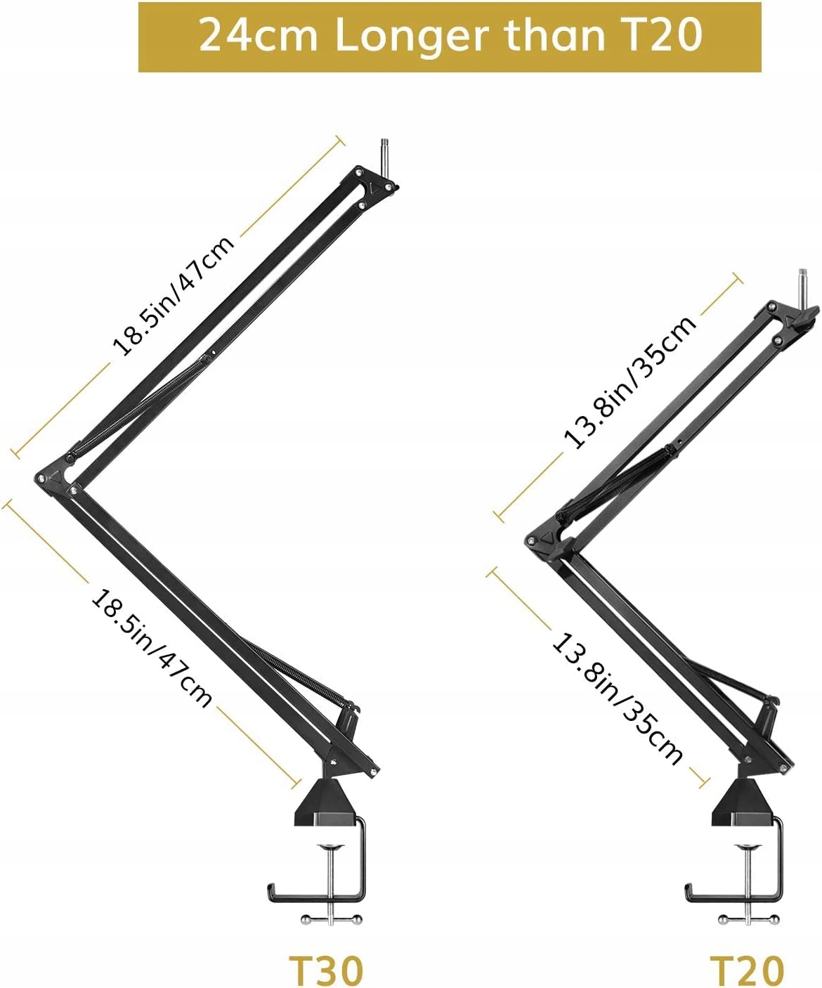 TONOR Mikrofon Boom Arm Do HyperX QuadCast Blue Yeti Rode Elgato T30 — miniatura 2