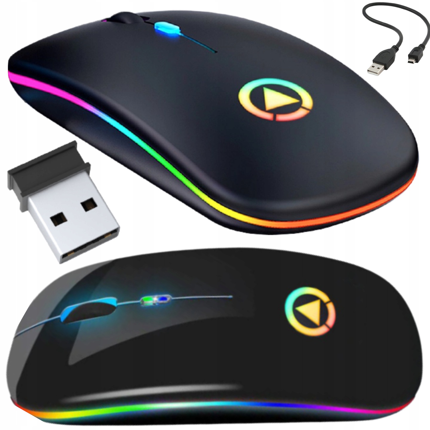 

Myszka Bezprzewodowa Mysz Optyczna Slim Led Lekka