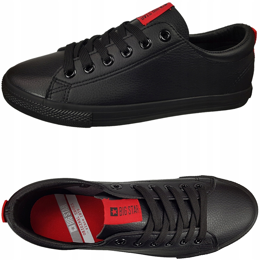 

Trampki Big Star ekoskóra buty czarne DD274687 37