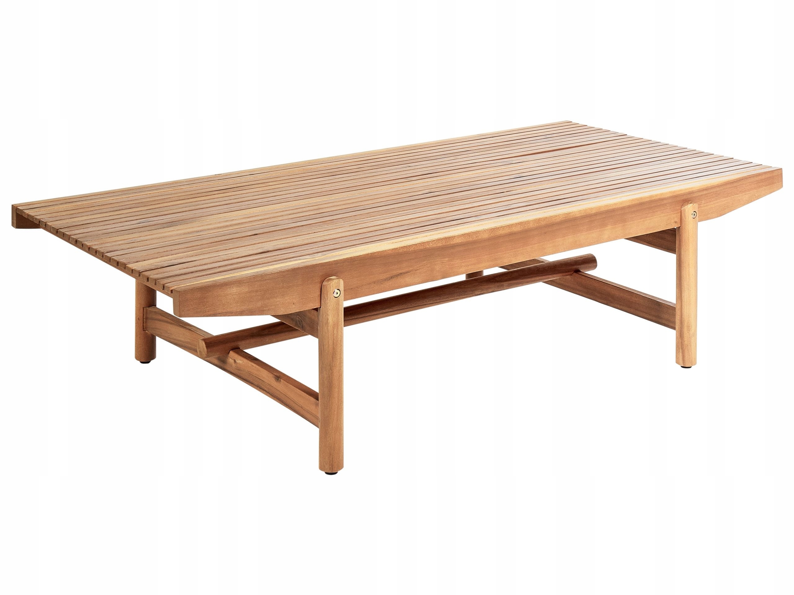 Stolik ogrodowy akacja 145 x 79 cm ciemne drewno