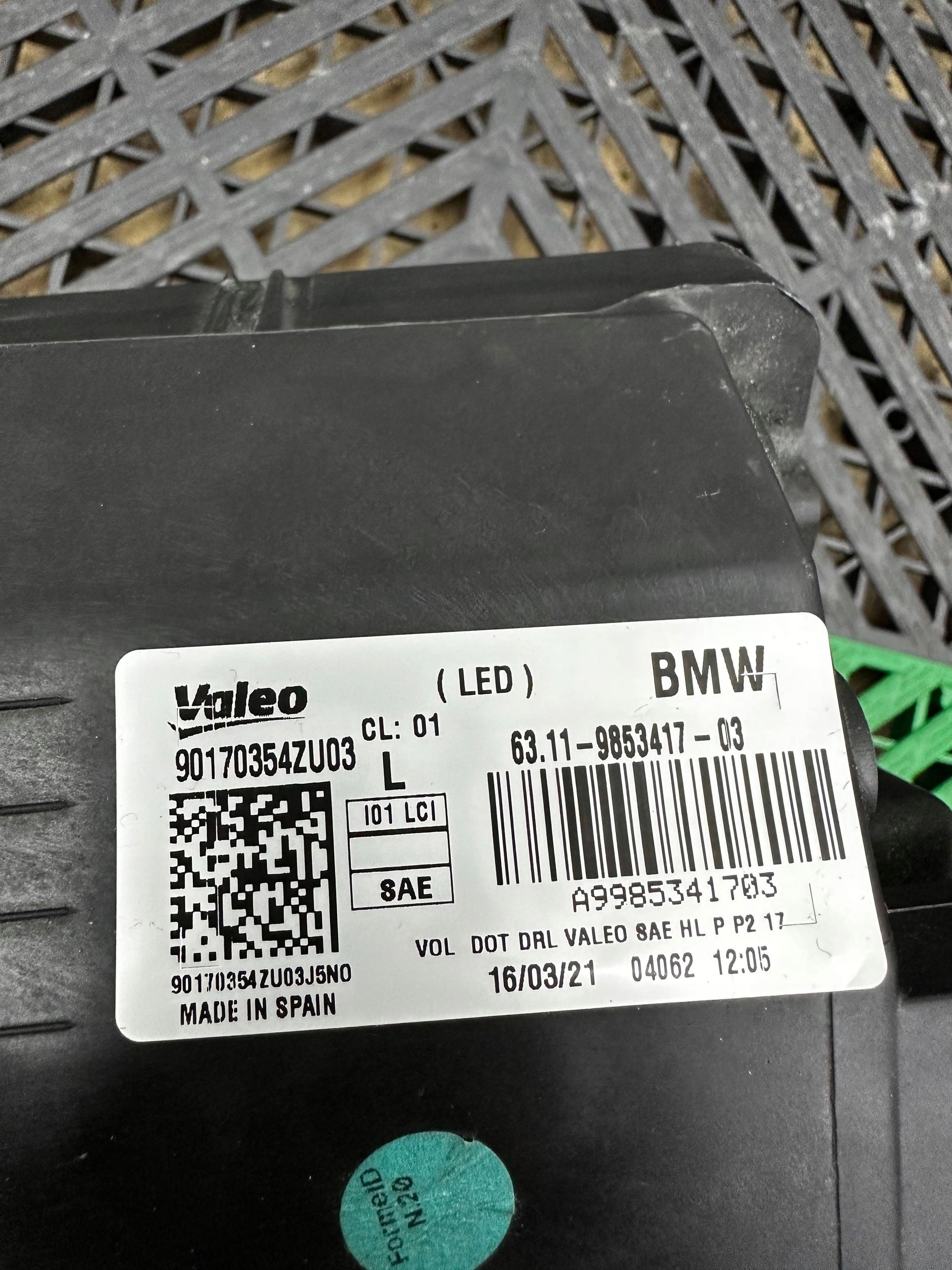 Feux phare BMW i3 9853417 Complète USA