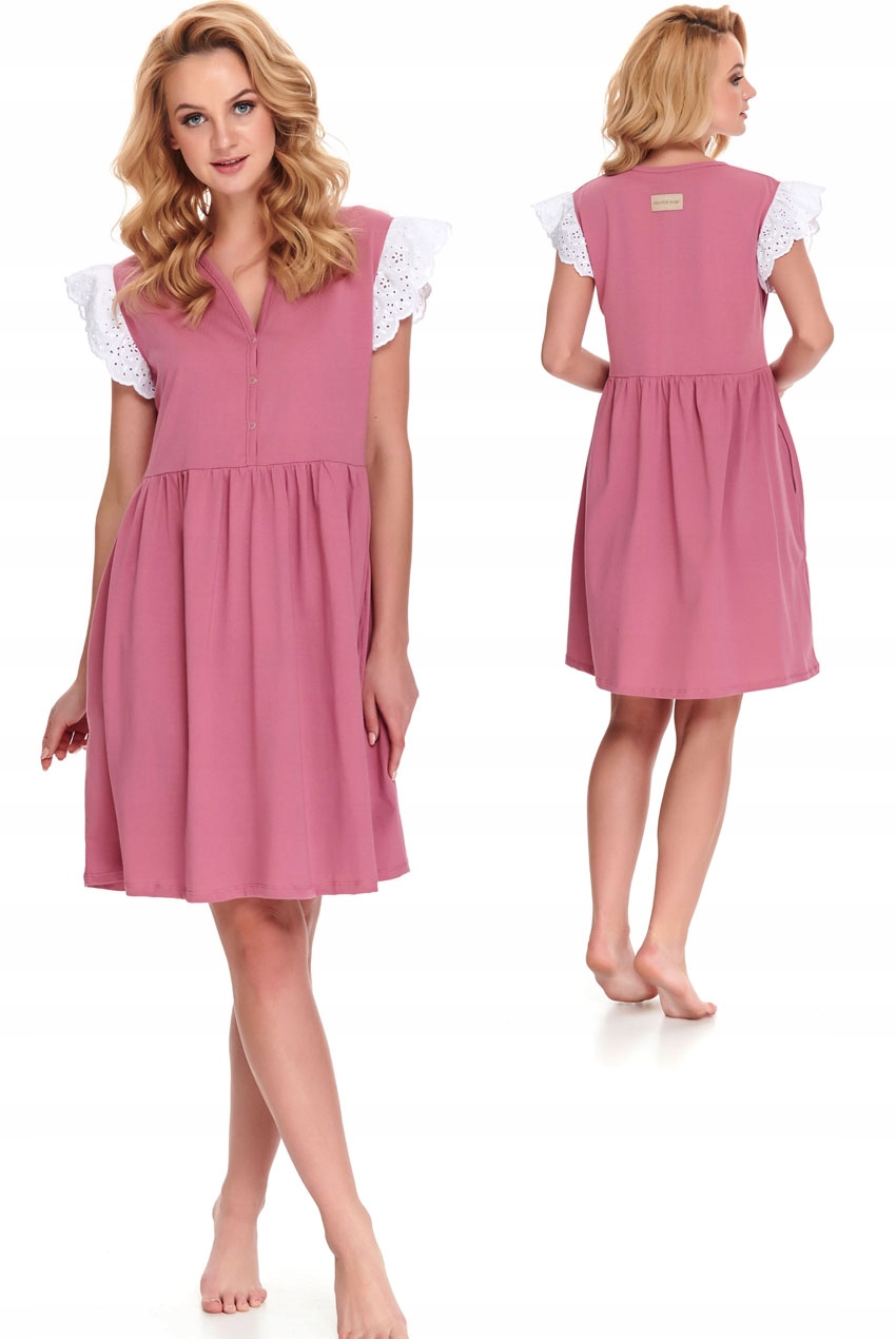 Těhotenská na kojení noční košile s krajkou vel. S Klasická a pohodlná