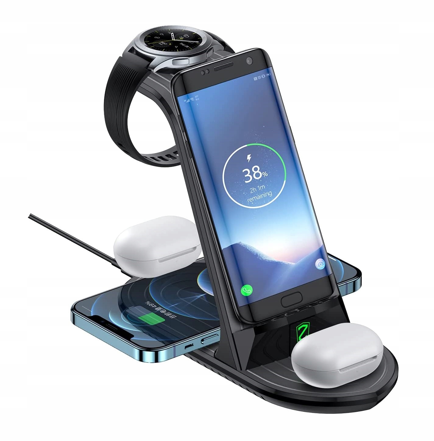 Stacja Dokująca Ładowarka 4W1 Bezprzewodowa Qi Premium