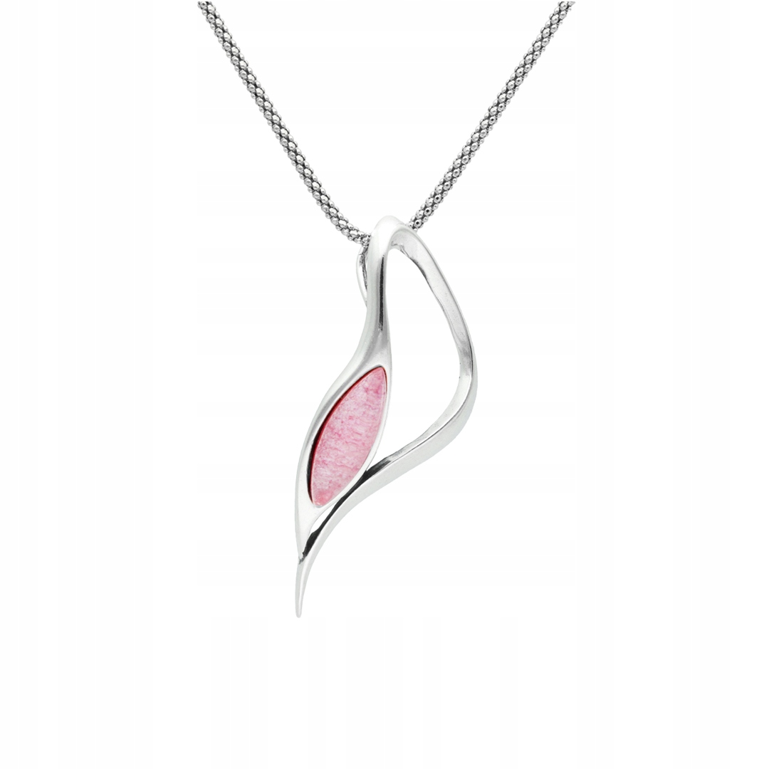 Stříbrný Přívěsek s měsíčním kamenem Jemná růžová Stříbro 925