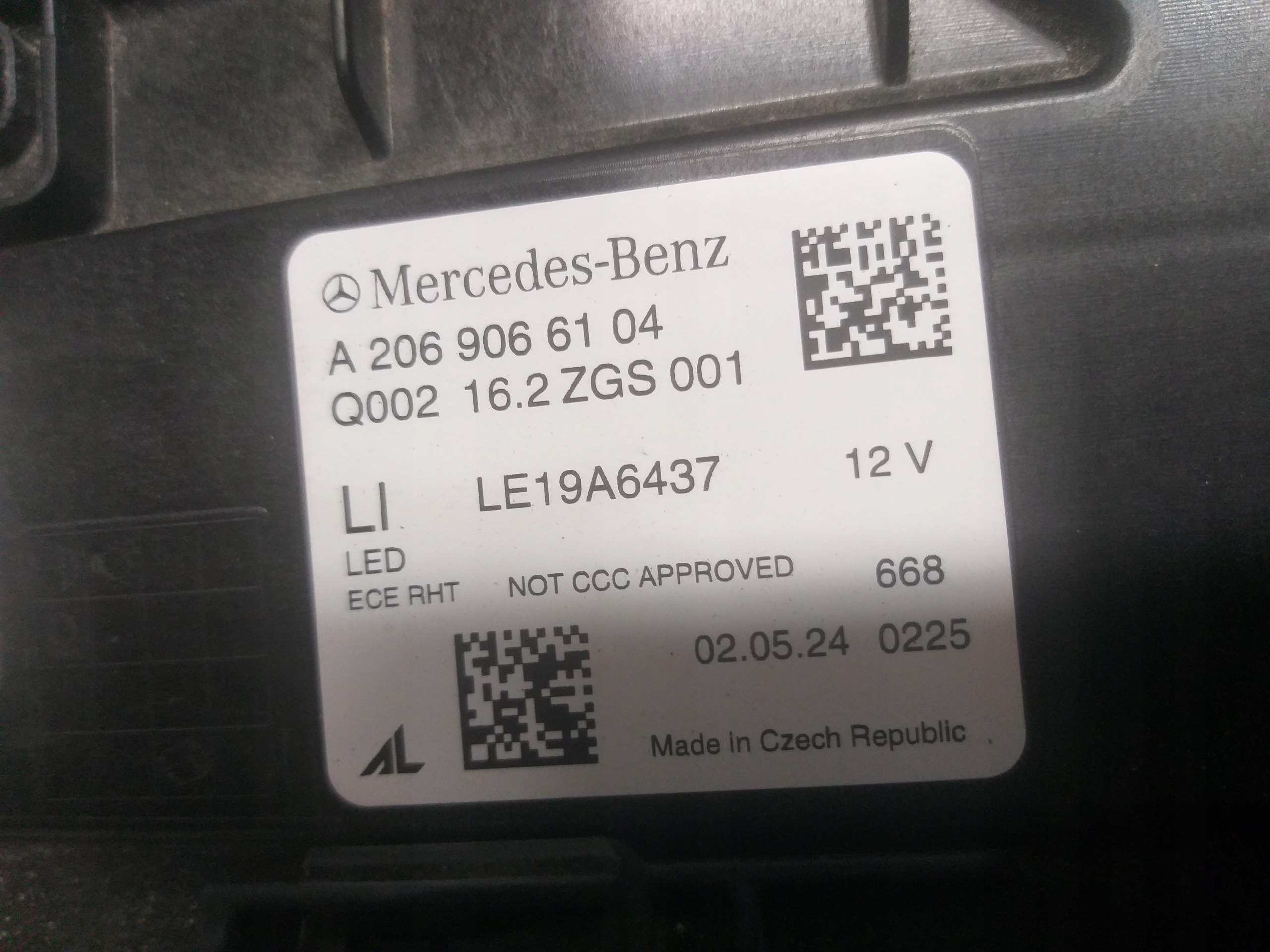 light front left MERCEDES C KLASA W206 FULL LED HP A2069066104