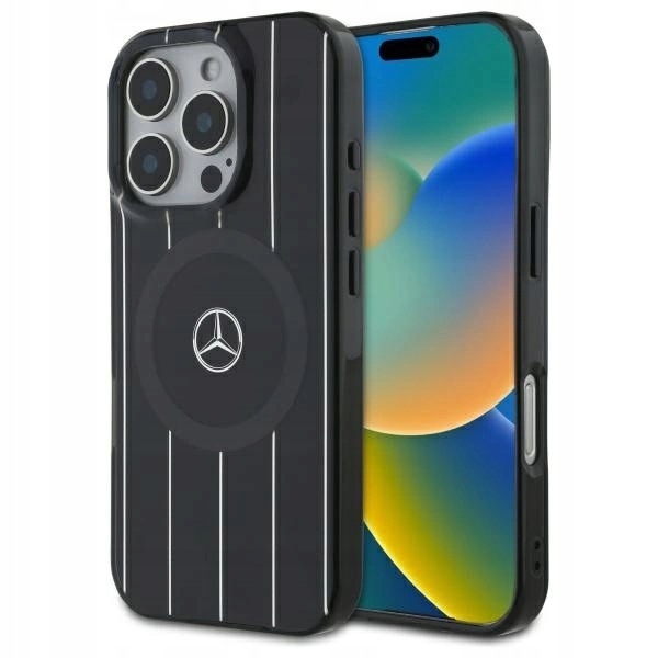 Etui Mercedes Mb Double Layer Crossed Lines MagSafe na iPhone 16 Pro