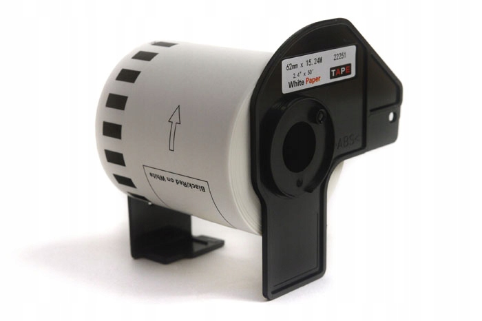 Etikety JetWorld Náhradní Brother Dk Černá/Červená na Bílé 62mm*15.24