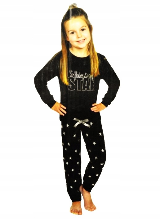 PIŻAMA Welurowa dresowa miękka ciepła 110-116