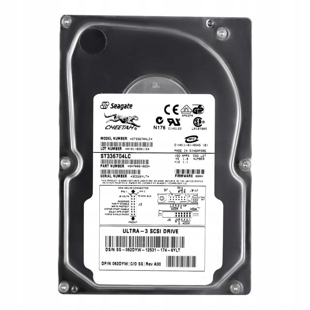 Dell 062 Dyw 36GB 10K 4MB Scsi U160 3.5' ST336704LC