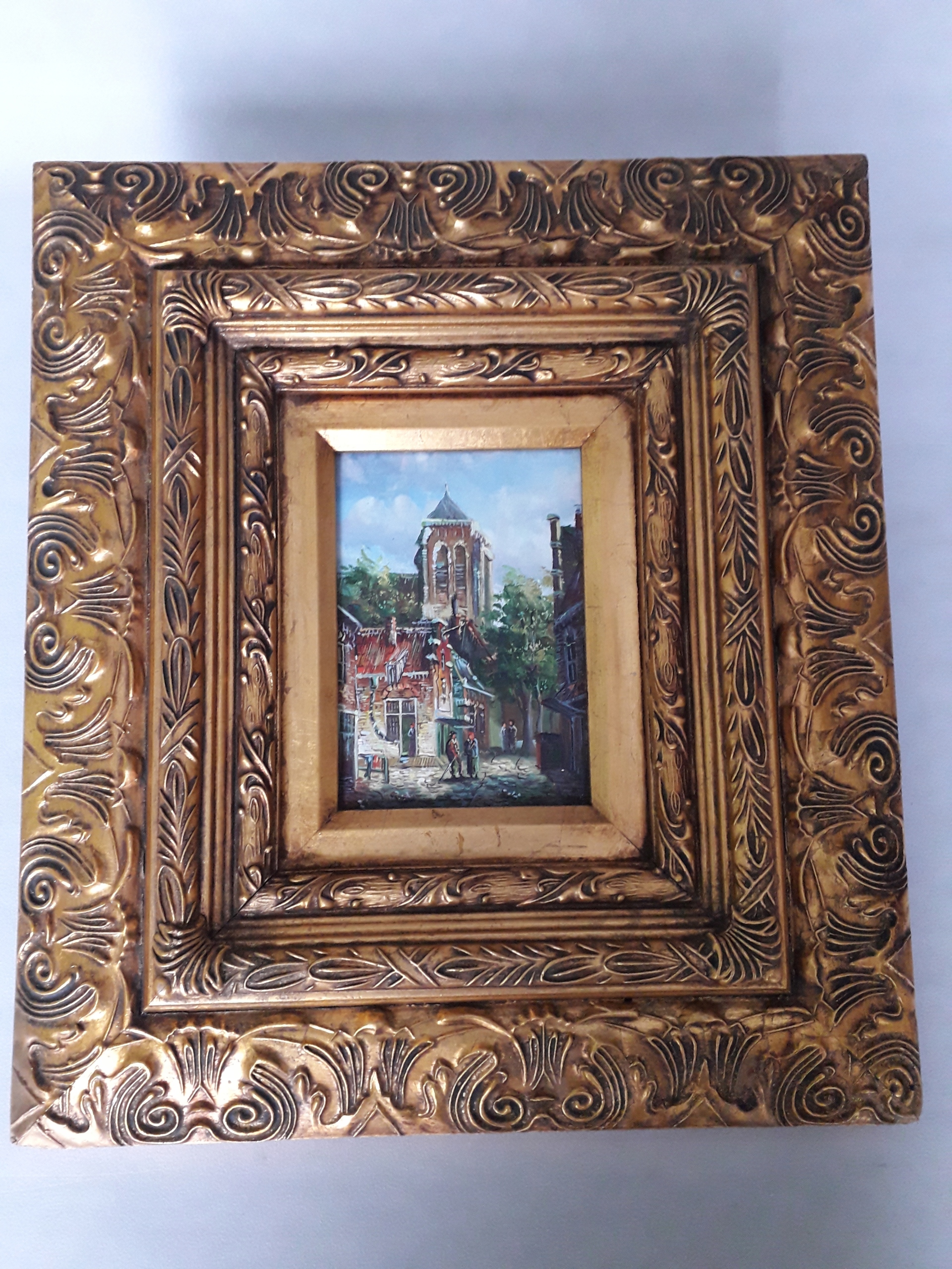 OBRAZ OLEJNY PEJZAŻ MIEJSKI