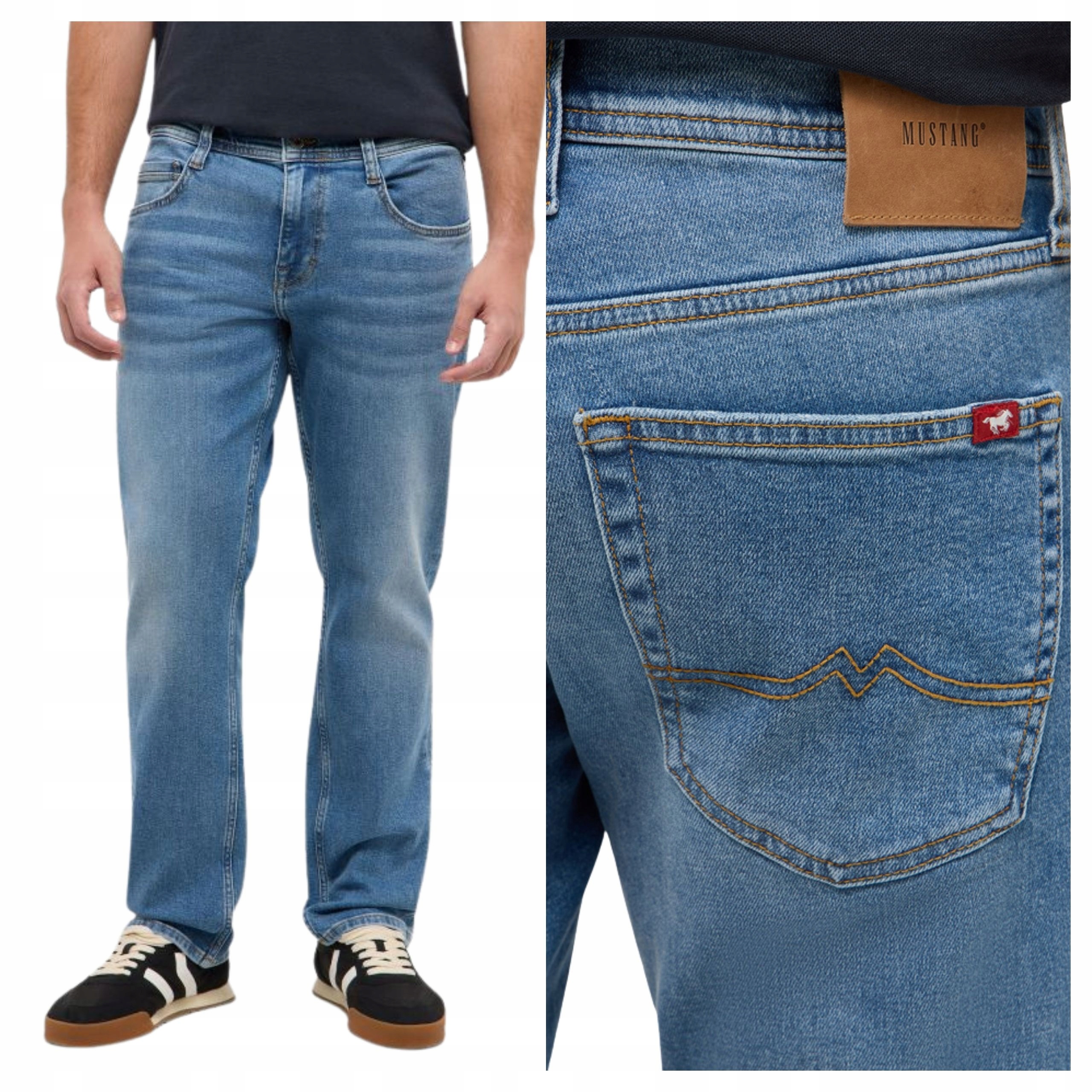 Pánské kalhoty Mustang Style Denver Straight Jeansové modré W35 L30