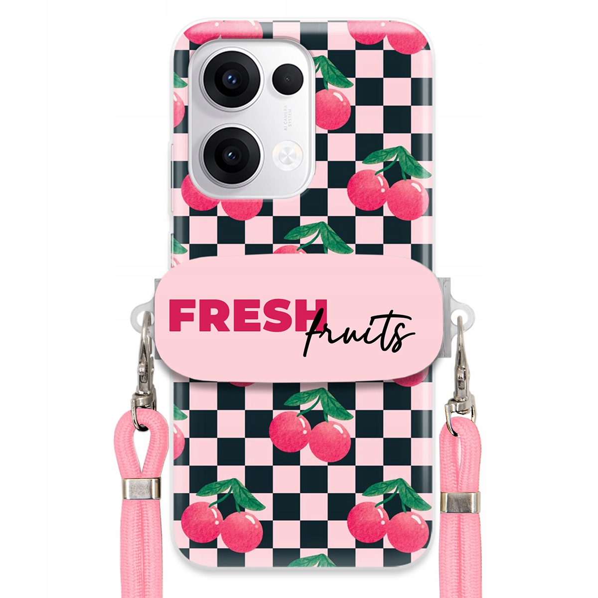 Puzdro pre Oppo Reno 13 5G Crossbody vodítko držiak šachovnice Fresh Fruits