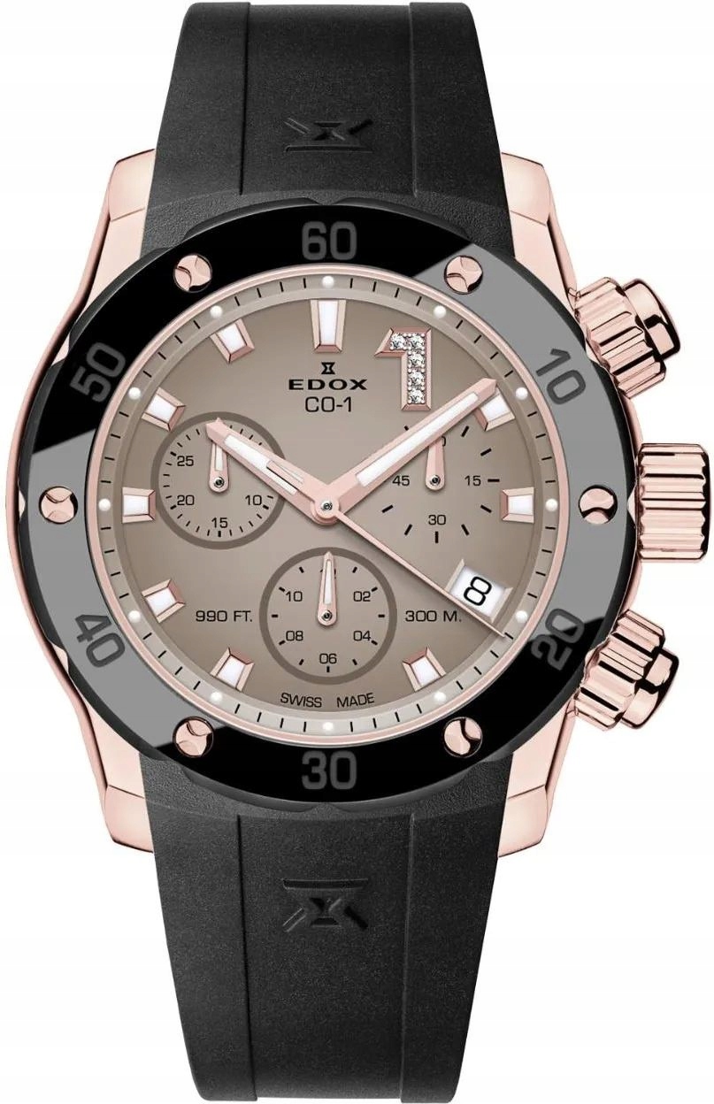 Hodinky Edox CO-1 Chronolady 10255-37RCA-BRDR 38 mm 30ATM