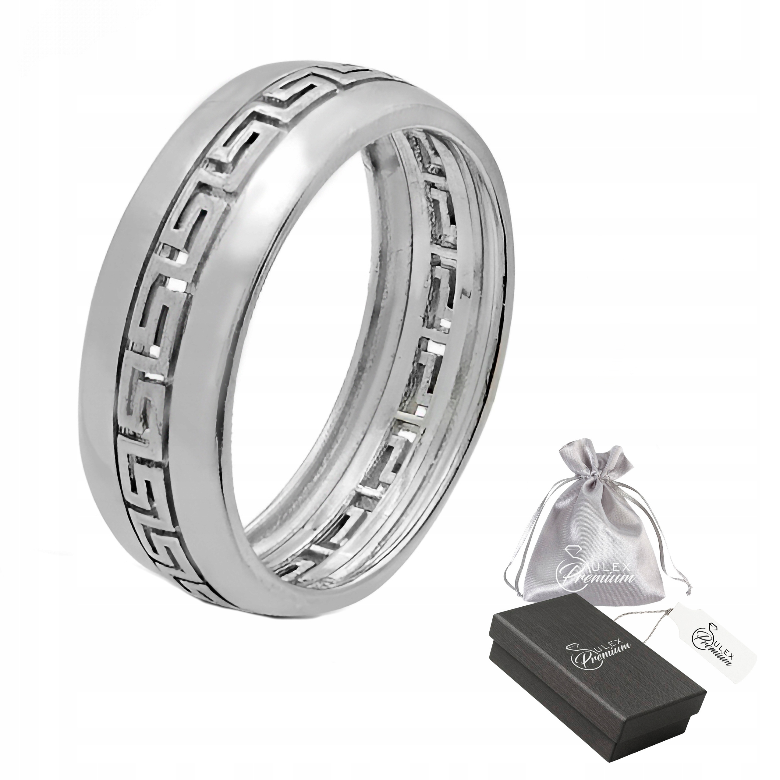 Prsten stříbro ryzost 925 Prstýnek s řeckým Meandrem pro ni vel. 15