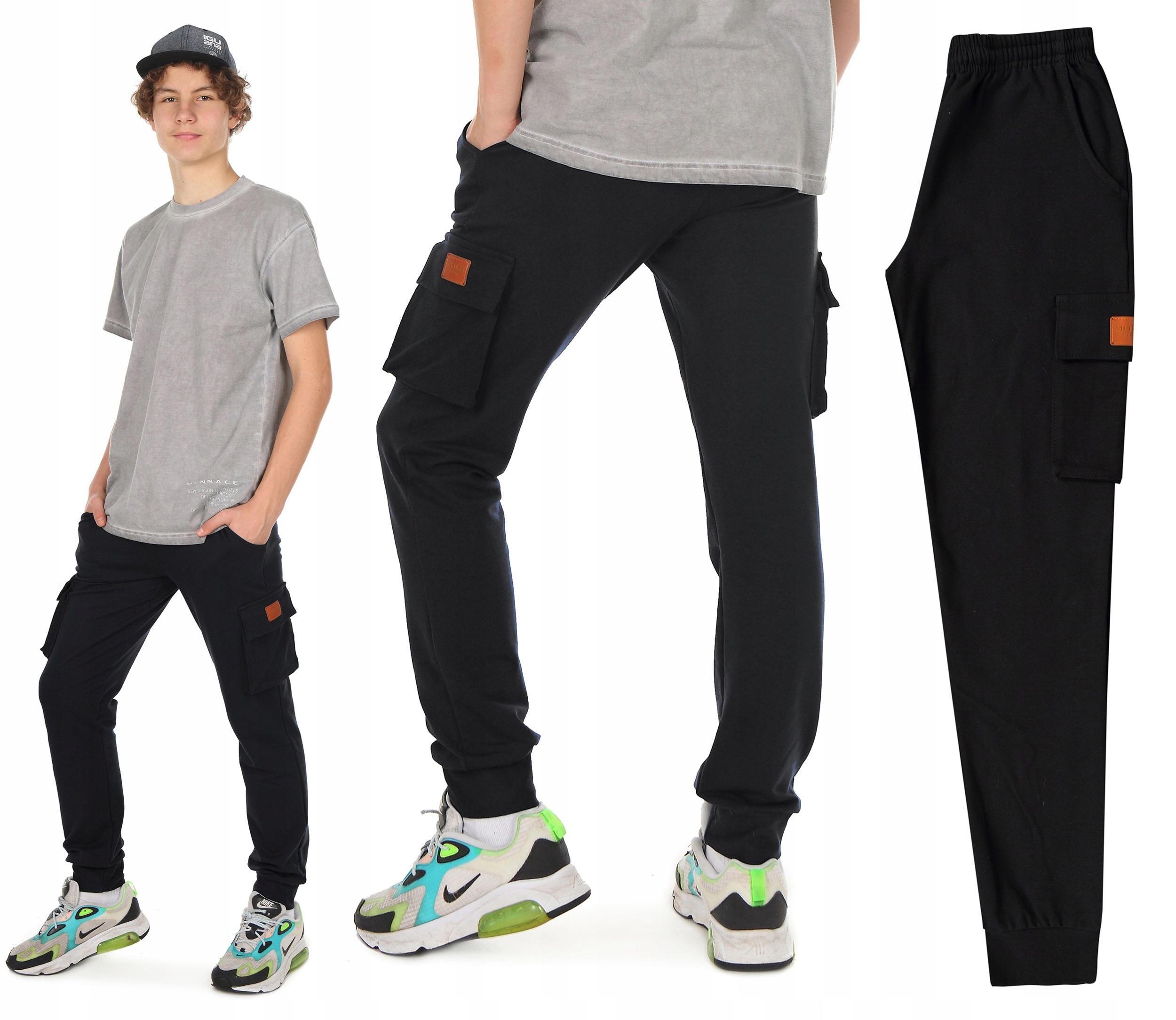 Spodnie BOJÓWKI dresowe SUPER JAKOŚĆ r.164 Czarny Prod.PL