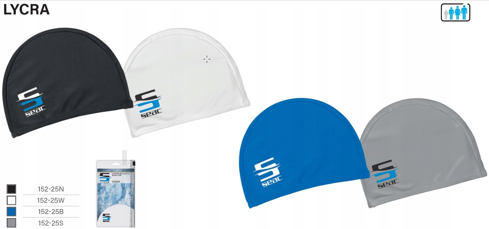 Czepek silikonowy SEAC dla dorosłych szary srebrny Model SILICONE