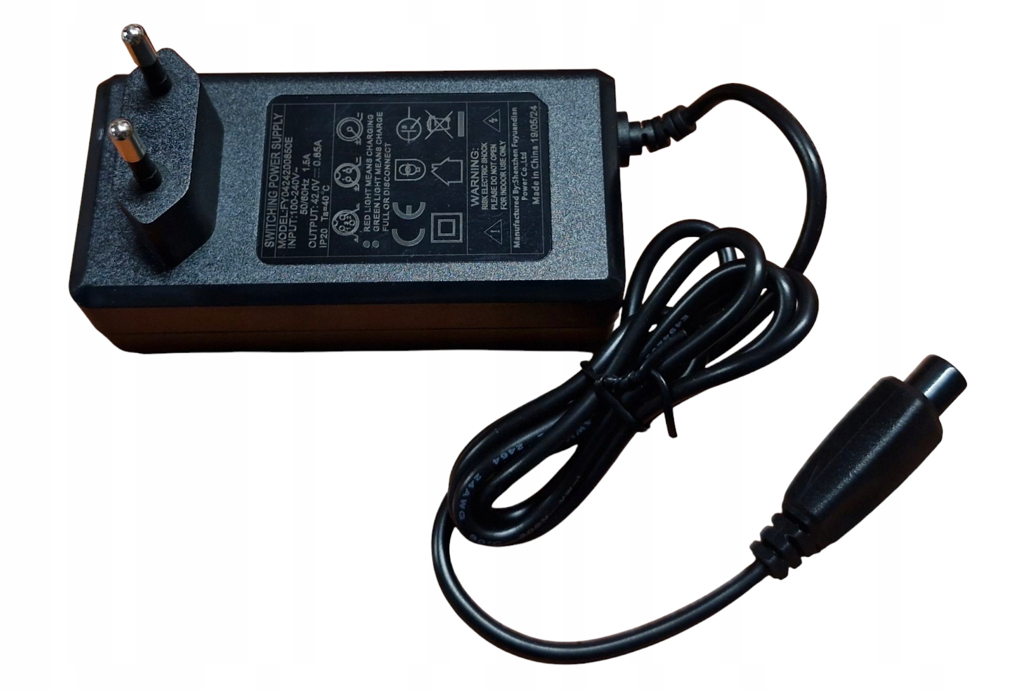 Zasilacz ładowarka hulajnogi deskorolki 42 V 0,85 A Power Supply