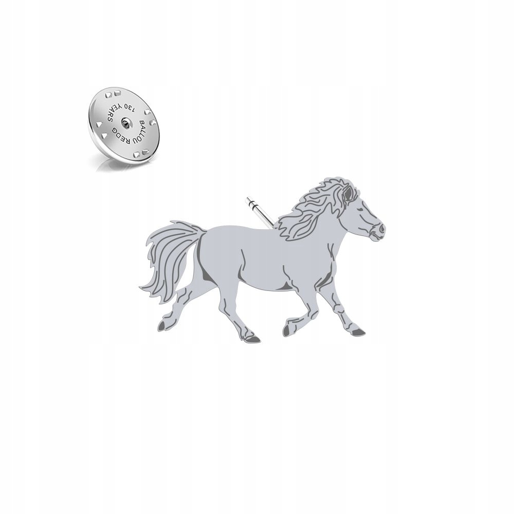 Odznak s koněm Shetlandský poník 925 Šperky Dárek Dedikace