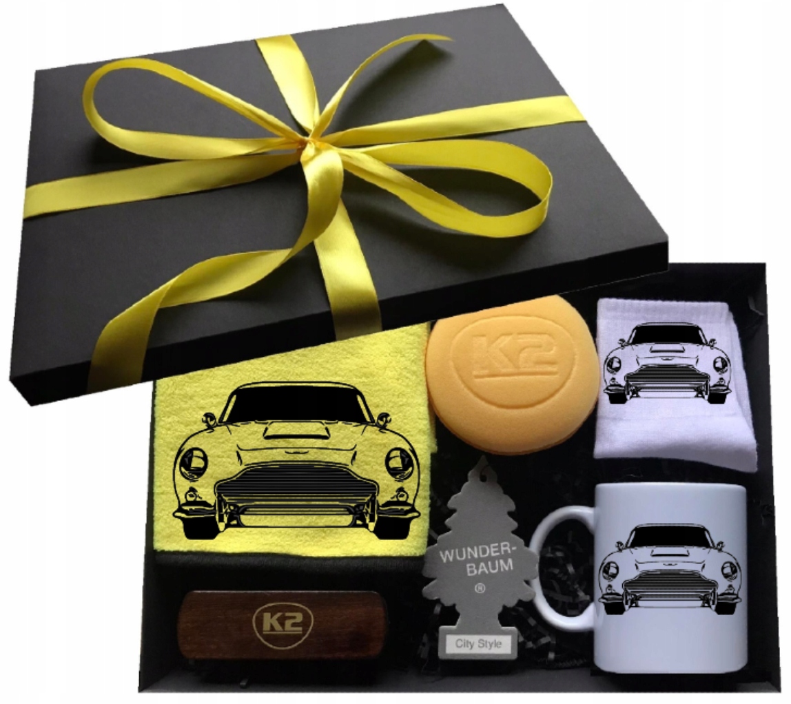 Sada dárek hrnek box narozeniny kluka pro řidiče auta Aston Martin