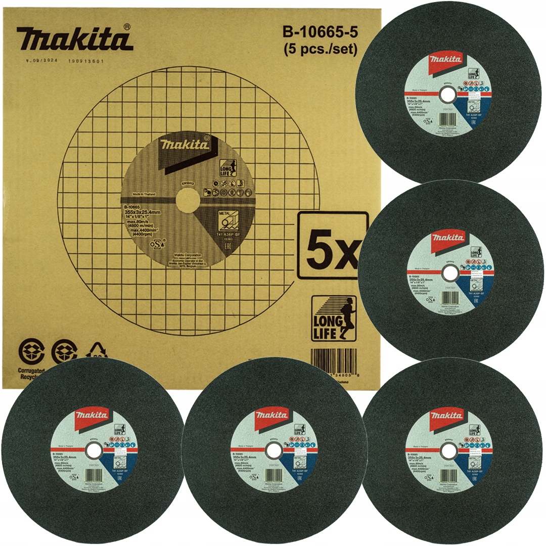 Řezací kotouč na kov Makita B-10665-5 355x25,4 mm LongLife 5 kusů