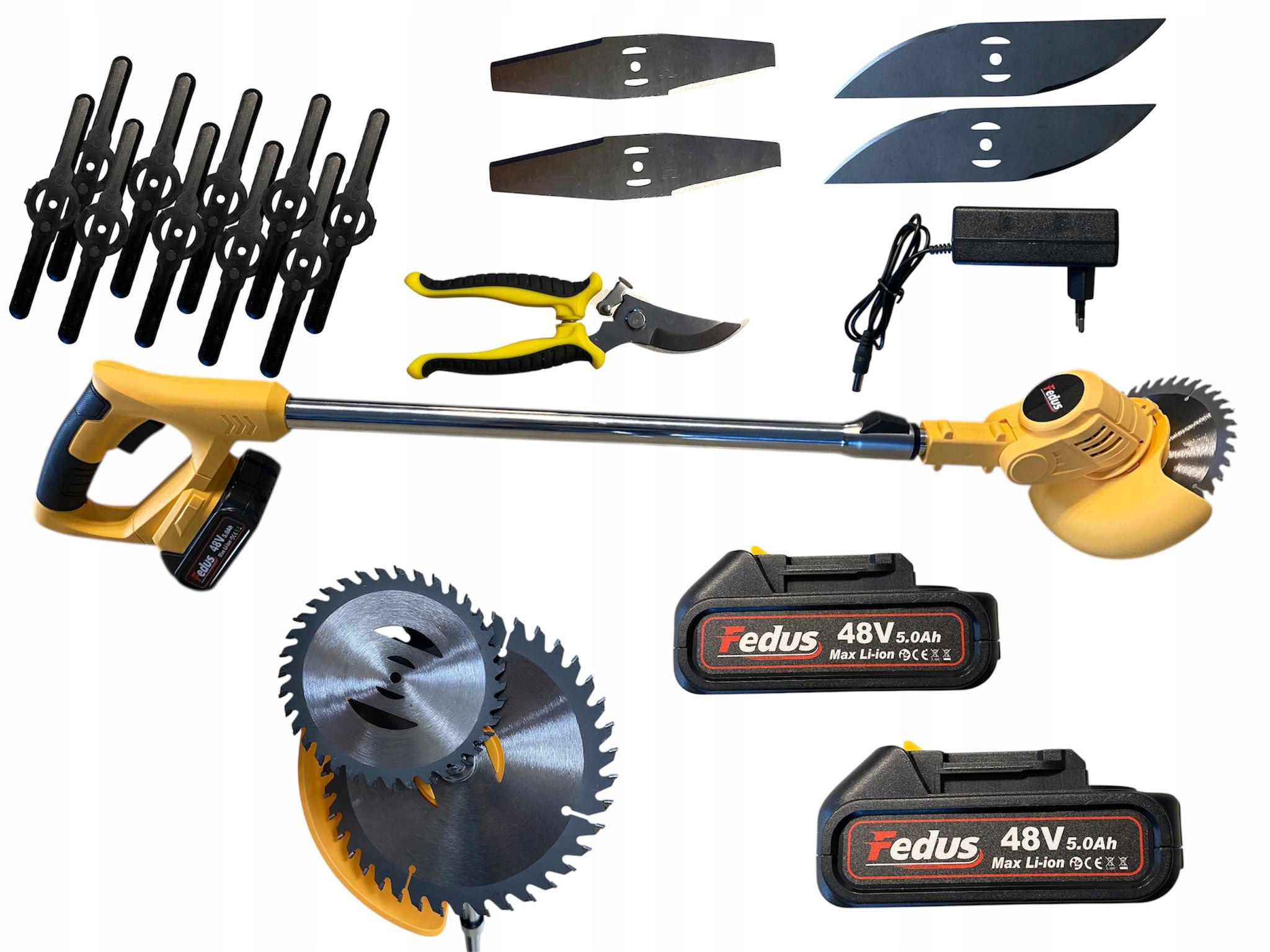 Akumulátorový Vyžínač Fedus Elektrická Kosa Vyžínačka Na Trávu 2xAKU