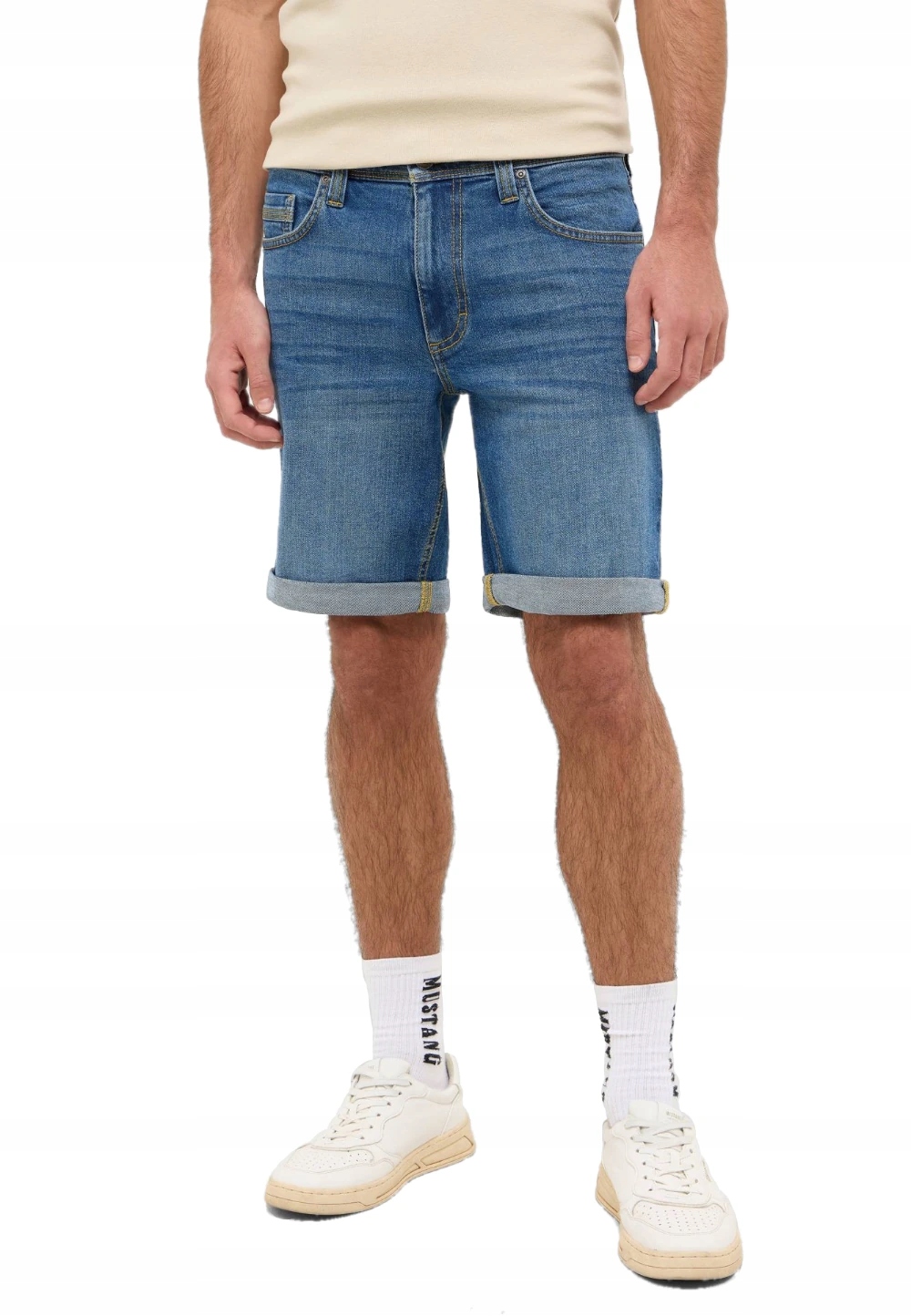 Mustang modré pánské kraťasy krátké kraťasy džínové 30