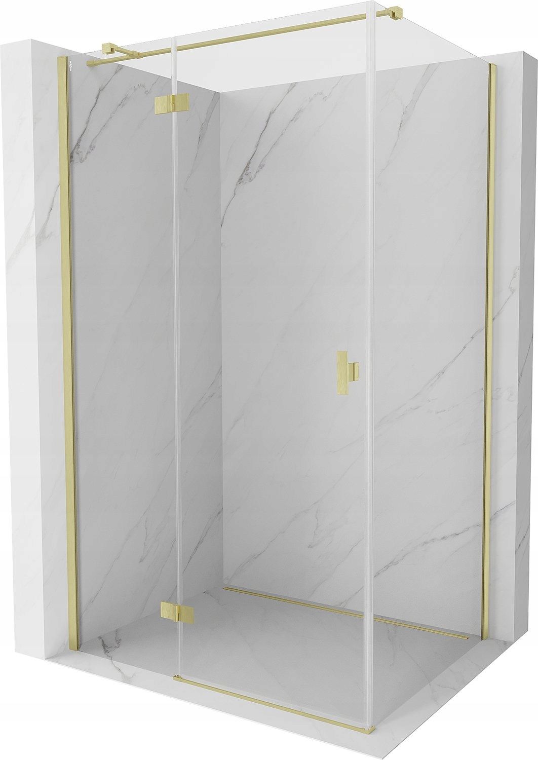 Mexen Mist-h T Kabina Prysznicowa Lewa 70X120 CM Transparent Złota Szczotka