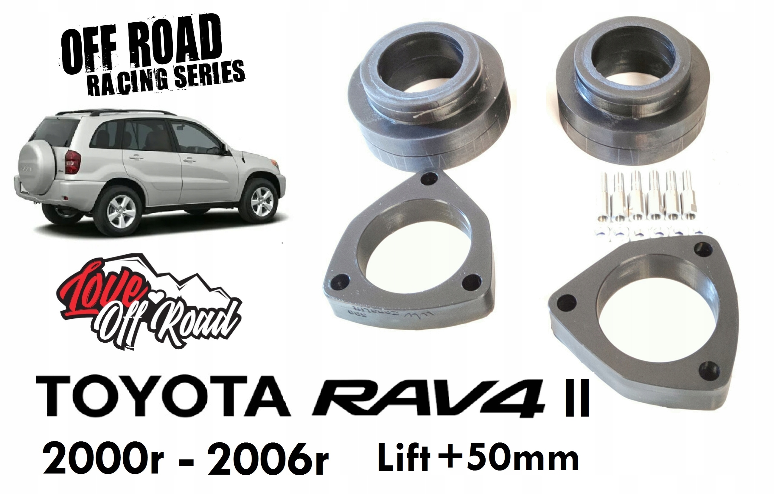 590 /rav4 - Toyota rav4 II 2000R-2006r шайбы лифт + 50 мм