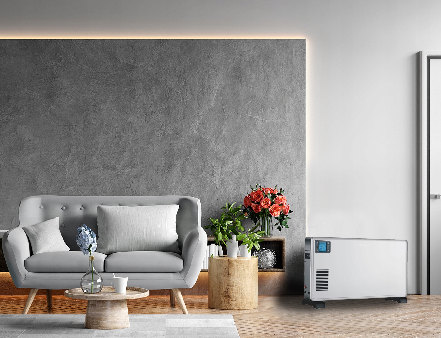 GRZEJNIK KONWEKTOROWY ELEKTRYCZNY TERMOSTAT 2300 W Szerokość 69 mm