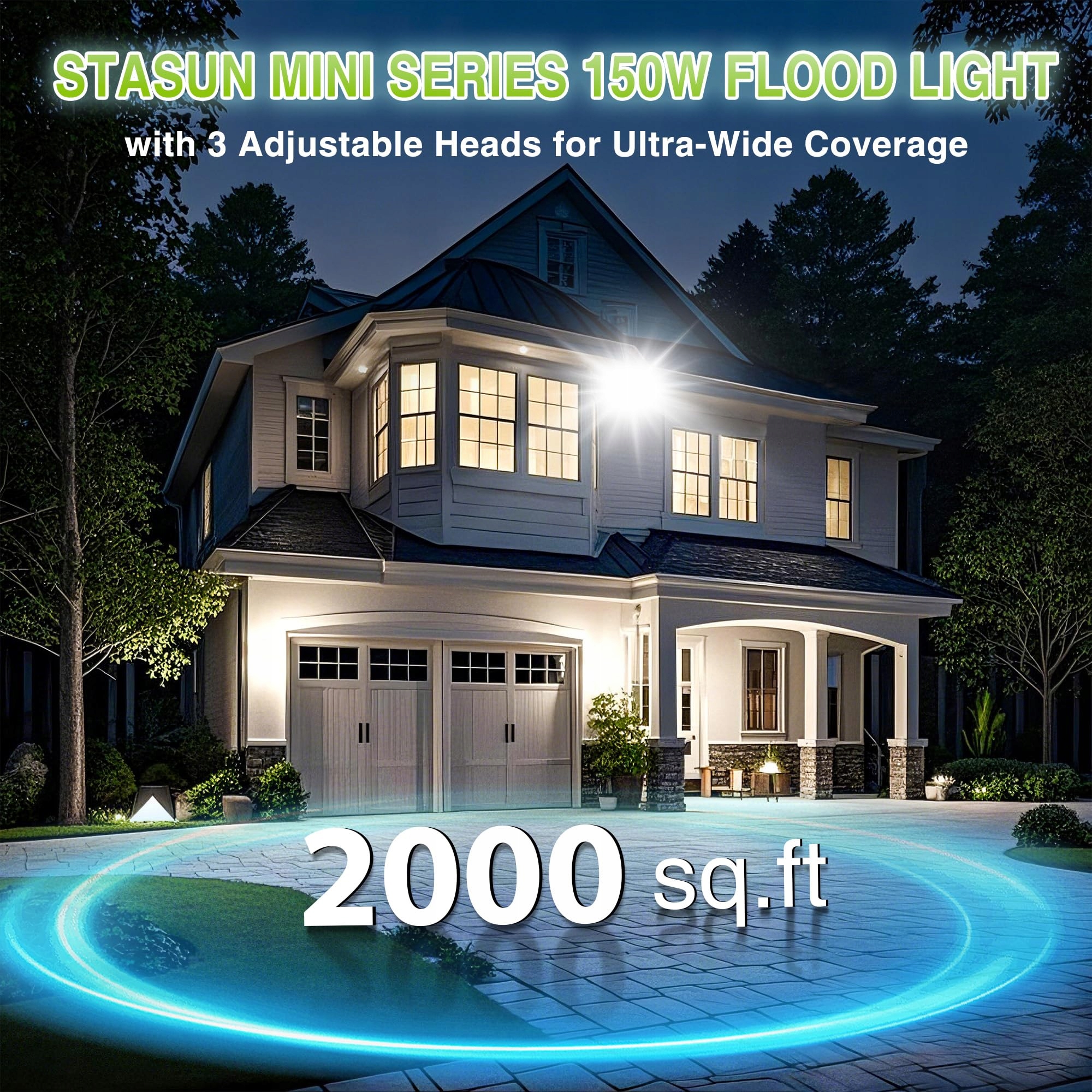 Naświetlacz LED 150W 15000lm IP66 Wodoodporny 6000K Mocny STASUN — miniatura 4