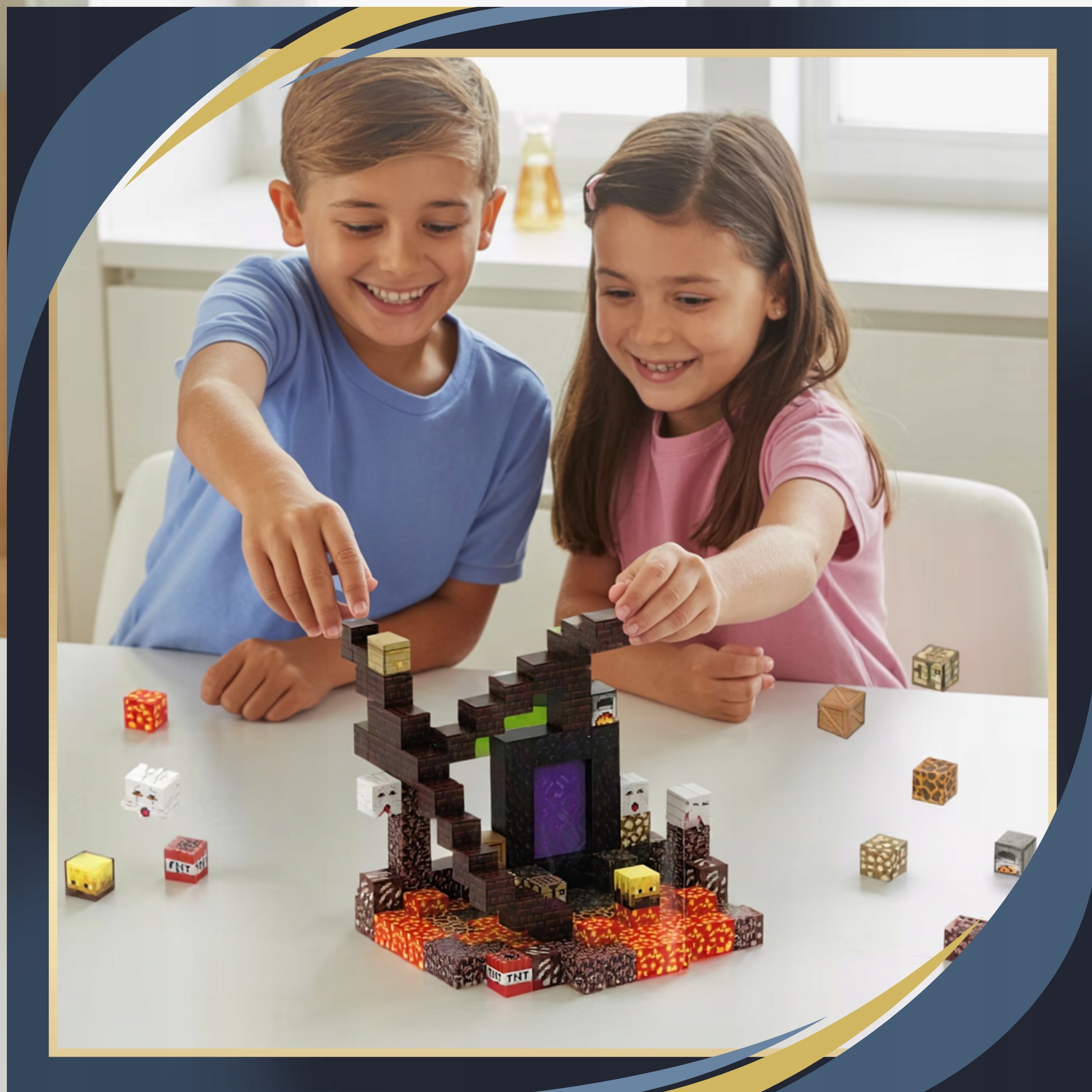 MAGNETINIAI KALADĖLIAI, konstruktoriaus dovana vaikams, 264 detalės, 8 figūrėlės, „Maxilow“ prekės ženklas