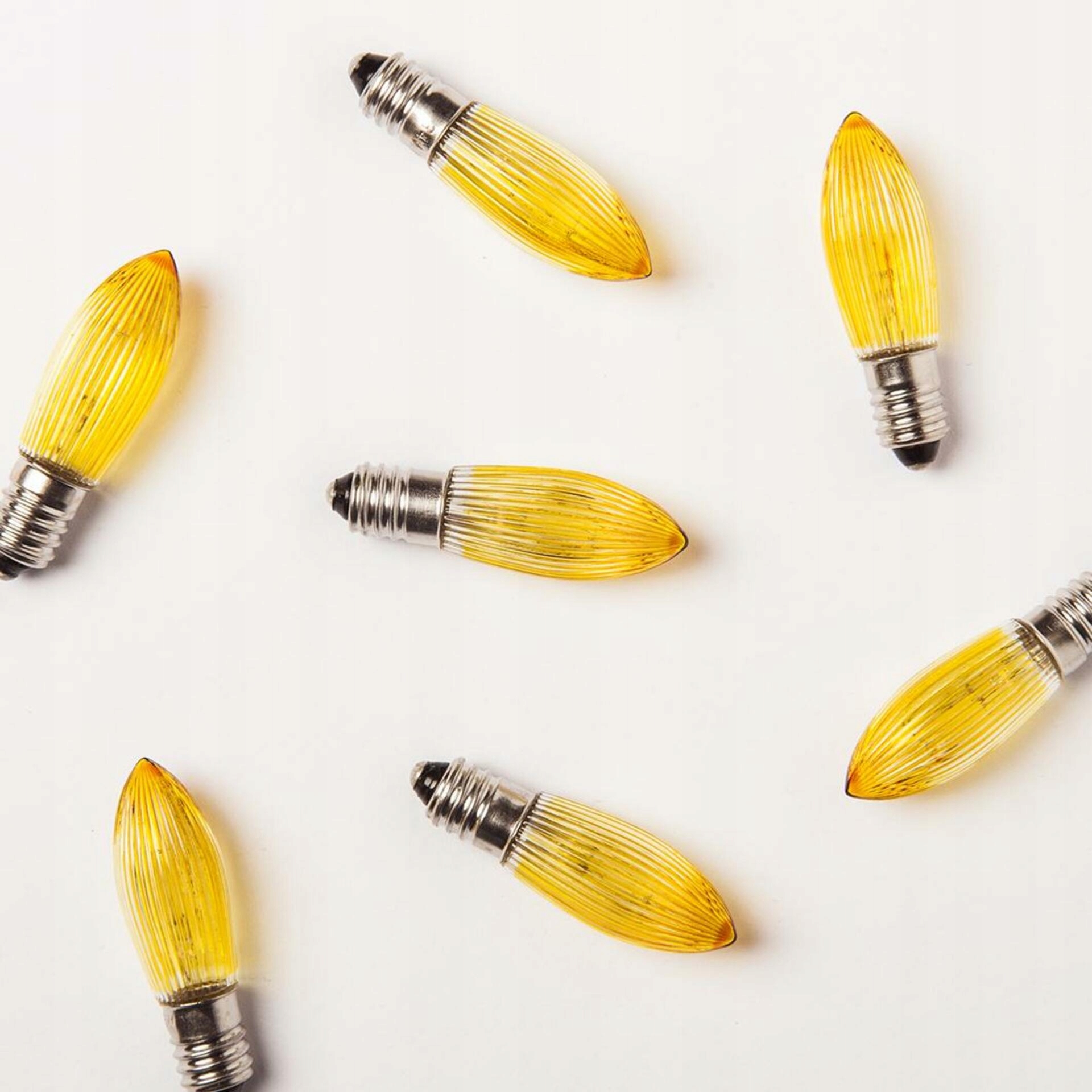 Led žiarovka E10 34V 0,2W žltá filament do svietnika 100 ks