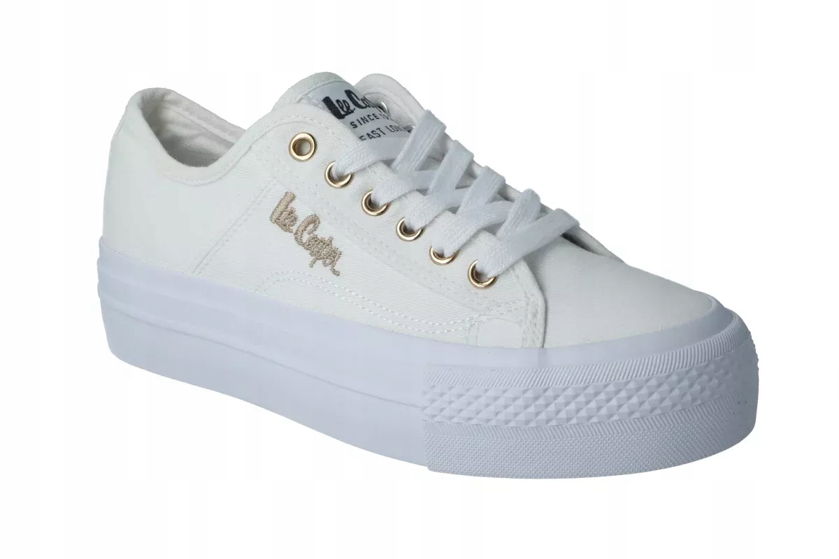 Bílé nízké tenisky Lee Cooper 2725L na silné podrážce platformy R40
