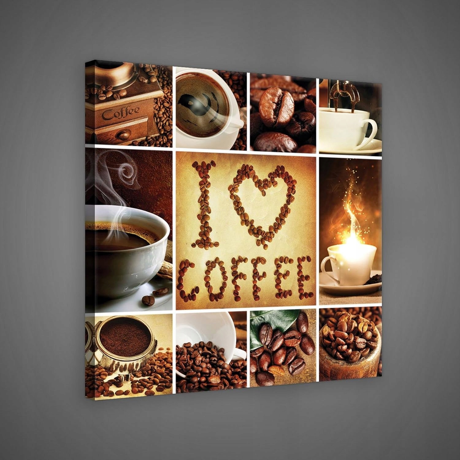 Obraz 80x80 Káva s vášní Nástěnná Dekorace do kávového koutku