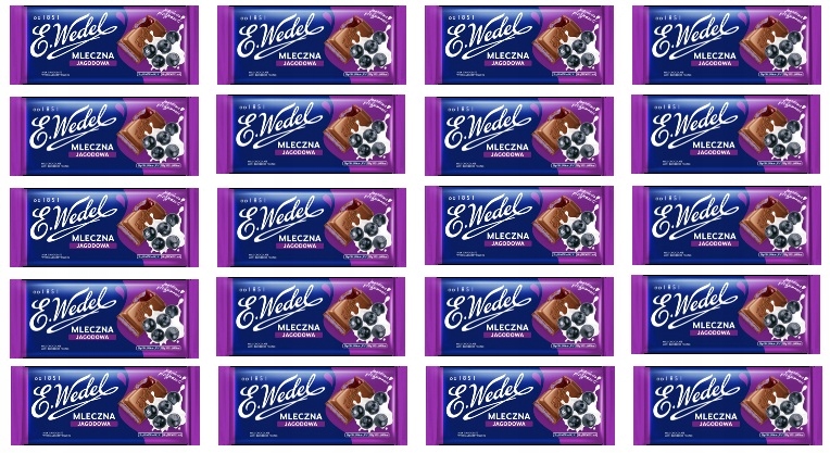 20x 100g E. Wedel Czekolada mleczna jagodowa Karton