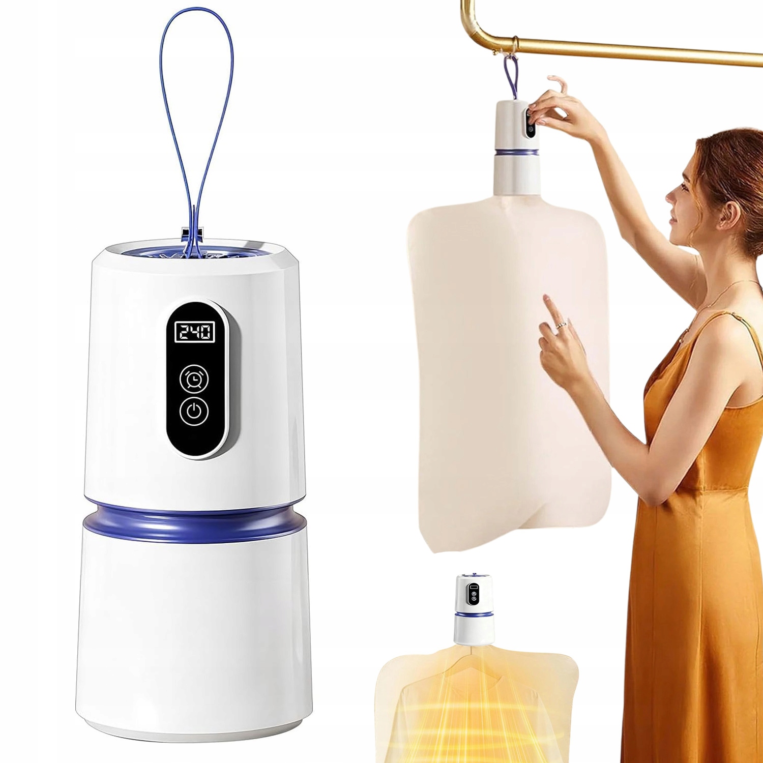 Levně Přenosná Elektrická Sušák Na Prádlo 360 Cirkulace Tepla A Tkanin