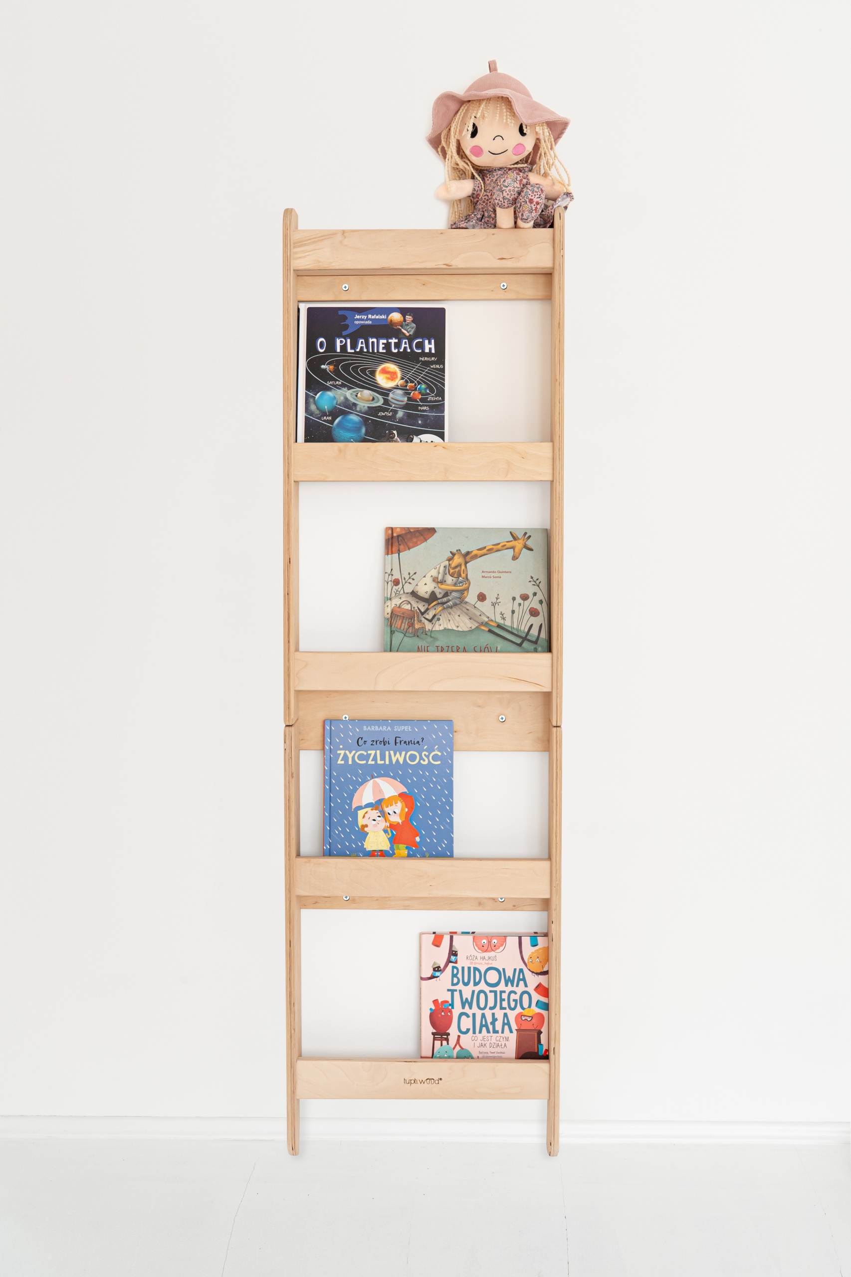 Maxi wiszący regał na książki drewniany biblioteczka dla dzieci
