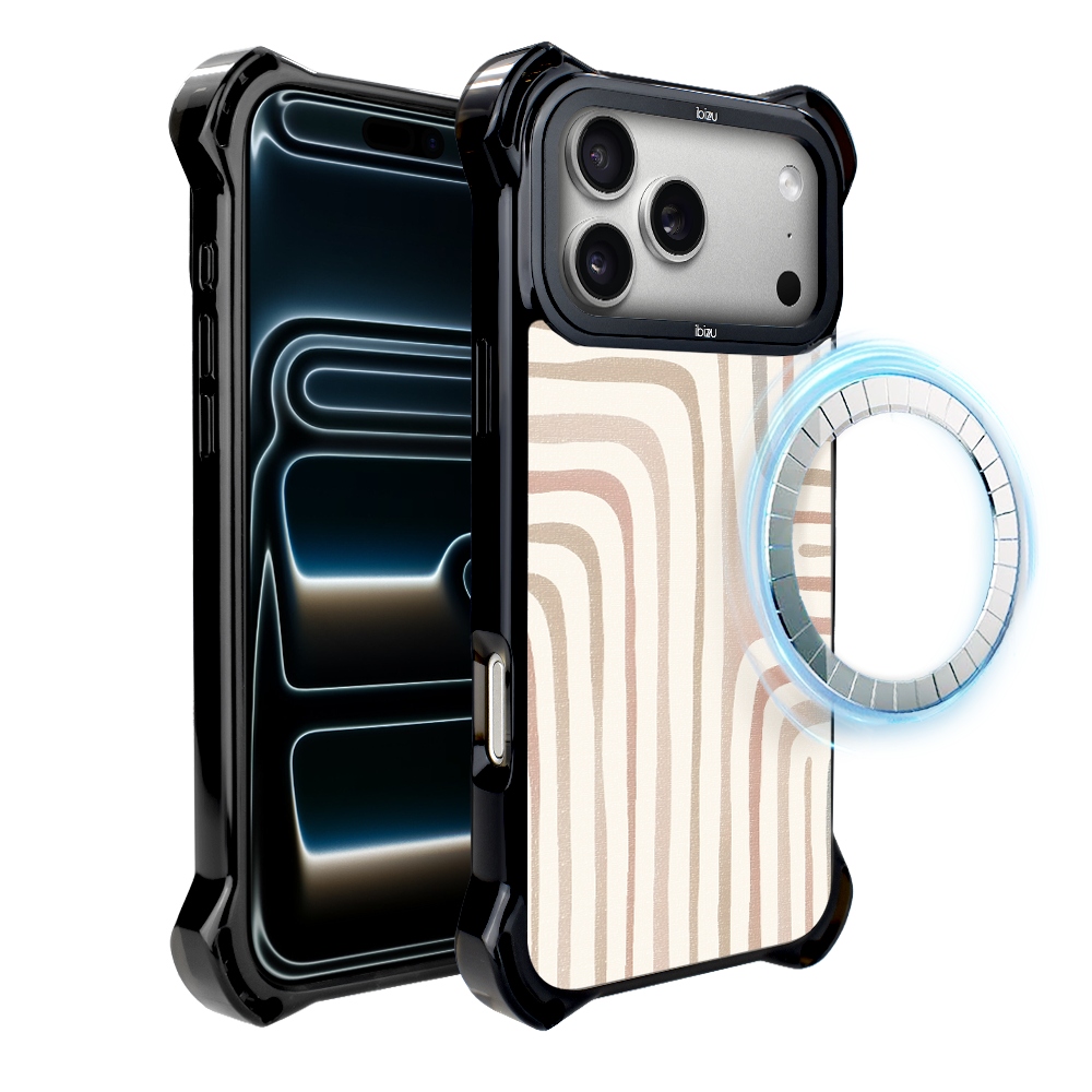 Pouzdro pro iPhone 17 Pro Ibizu DropGuard Ultra s MagSafe, pískové bludiště